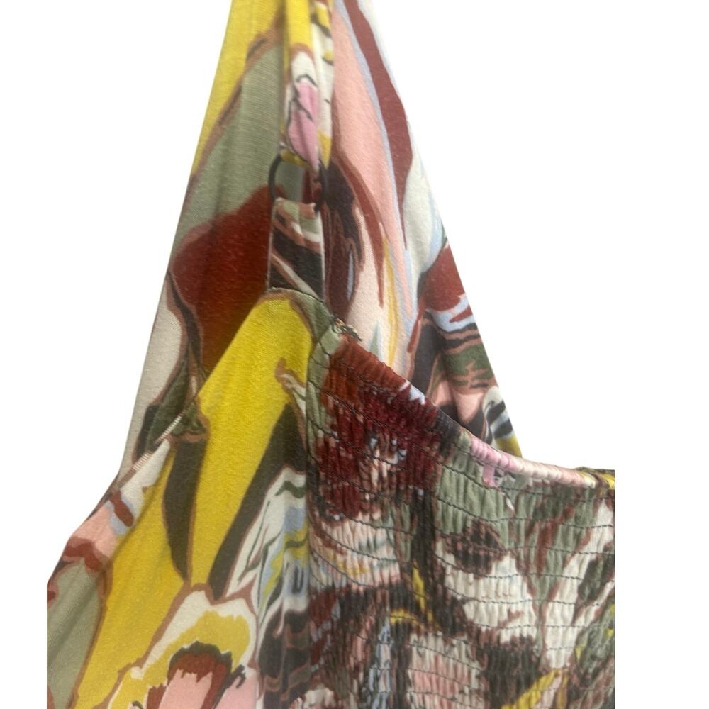 Torrid Super Soft Floral Swing Dress Size 4 Plus Tie Front Stretch Knit - Picture 5 of 5